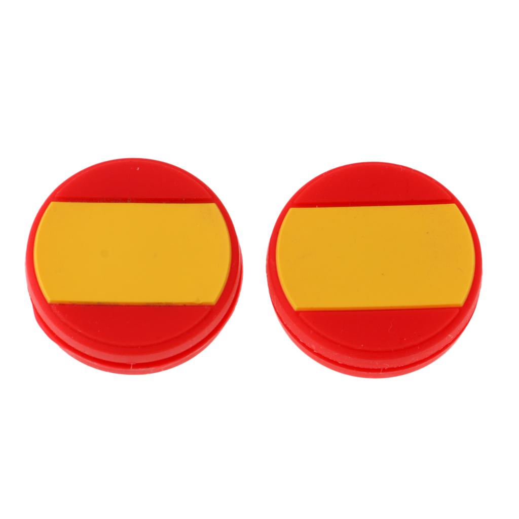 2 Pieces National Flag Silicone Tennis Racket Shock Absorbers Spain