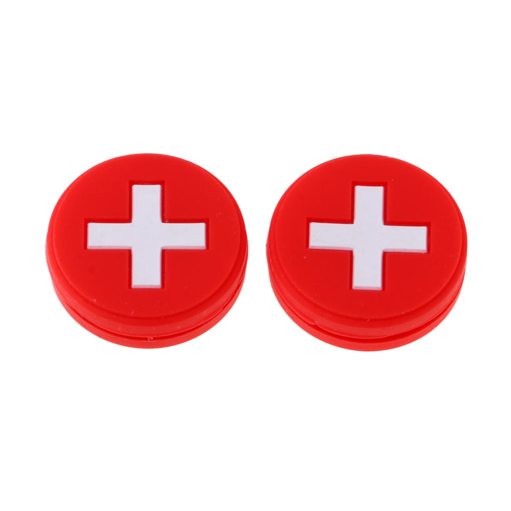 2 Pieces National Flag Silicone Tennis Racket Shock Absorbers Switzerland