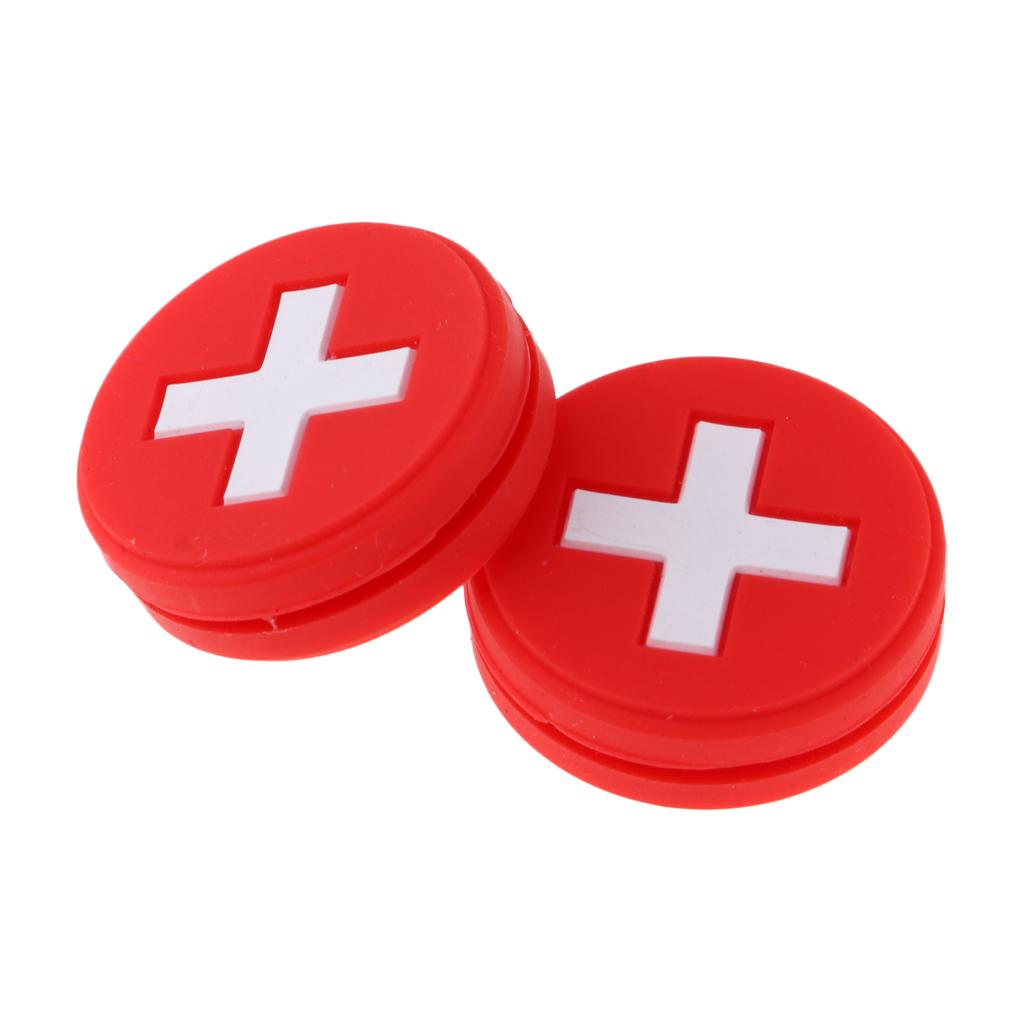 2 Pieces National Flag Silicone Tennis Racket Shock Absorbers Switzerland