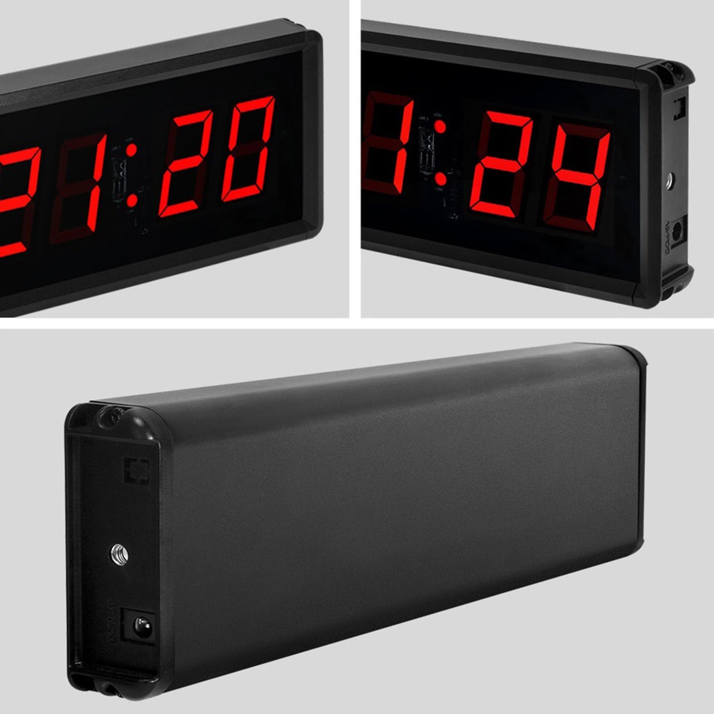 1.5'' LED Interval Timer Gym Timer Stopwatch Home Fitness Workout Clock