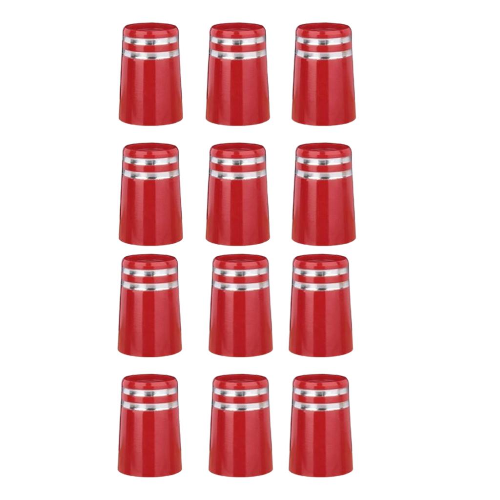 12Pcs Golf Iron Ferrules for Taper Tip Iron Wedge Size .355 End Caps Red