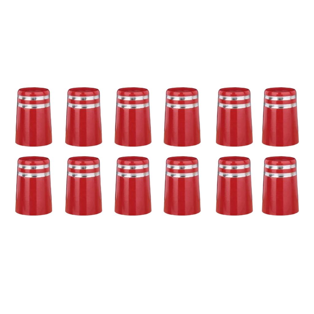 12Pcs Golf Iron Ferrules for Taper Tip Iron Wedge Size .355 End Caps Red