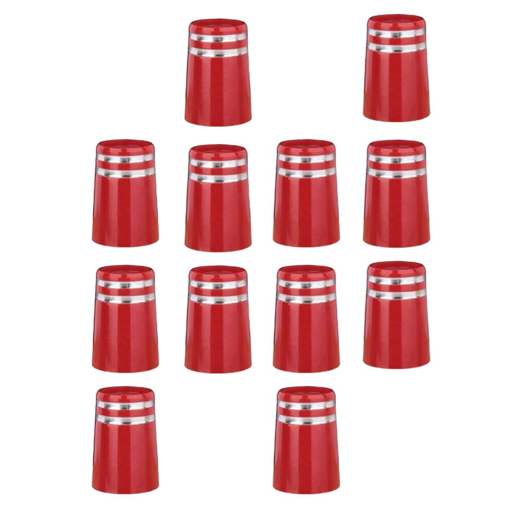12Pcs Golf Iron Ferrules for Taper Tip Iron Wedge Size .355 End Caps Red