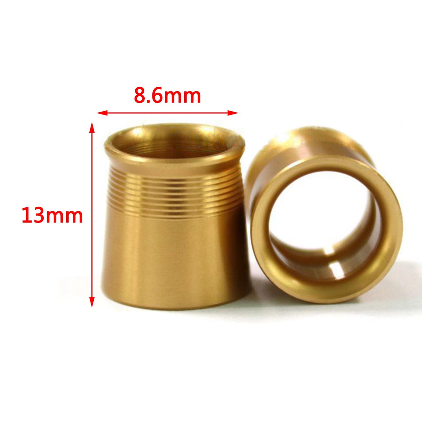 12Pcs Golf Wood Ferrules .335 Driver Fairway Wood Shaft Golf Supplies Gold