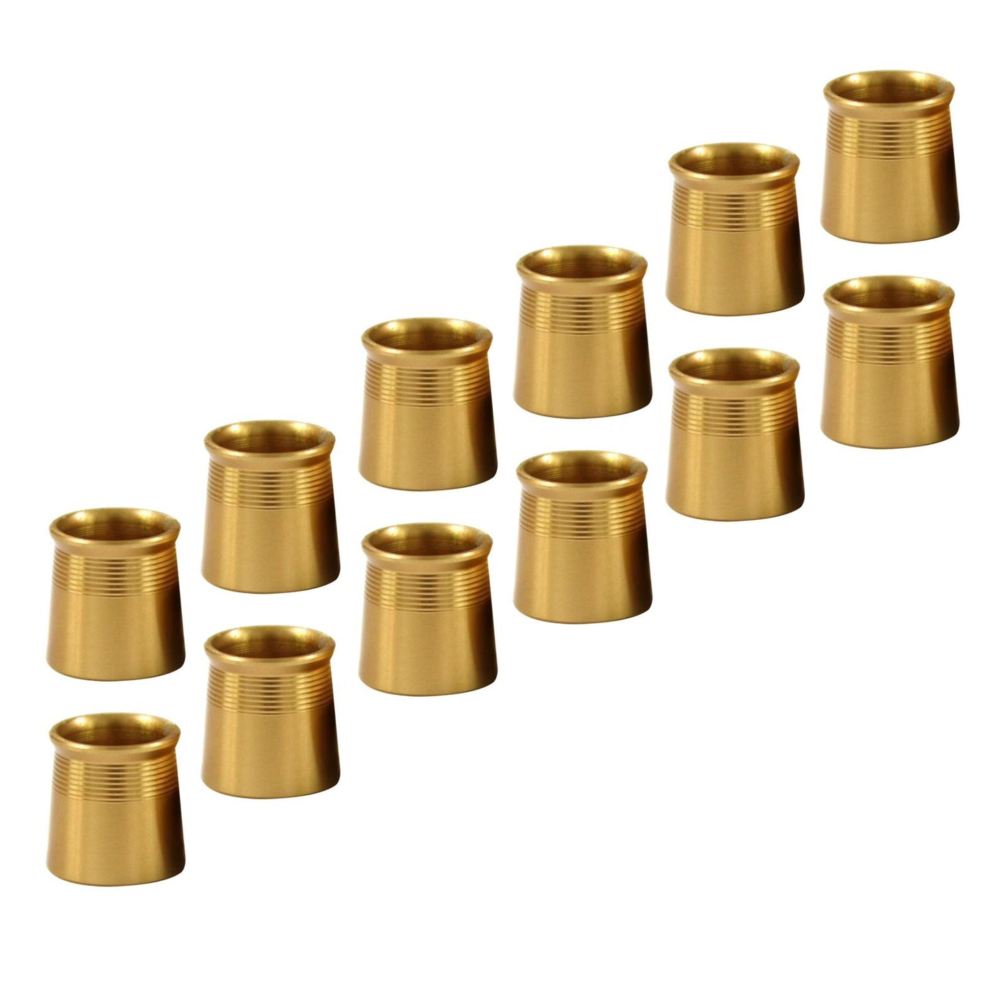 12Pcs Golf Wood Ferrules .335 Driver Fairway Wood Shaft Golf Supplies Gold