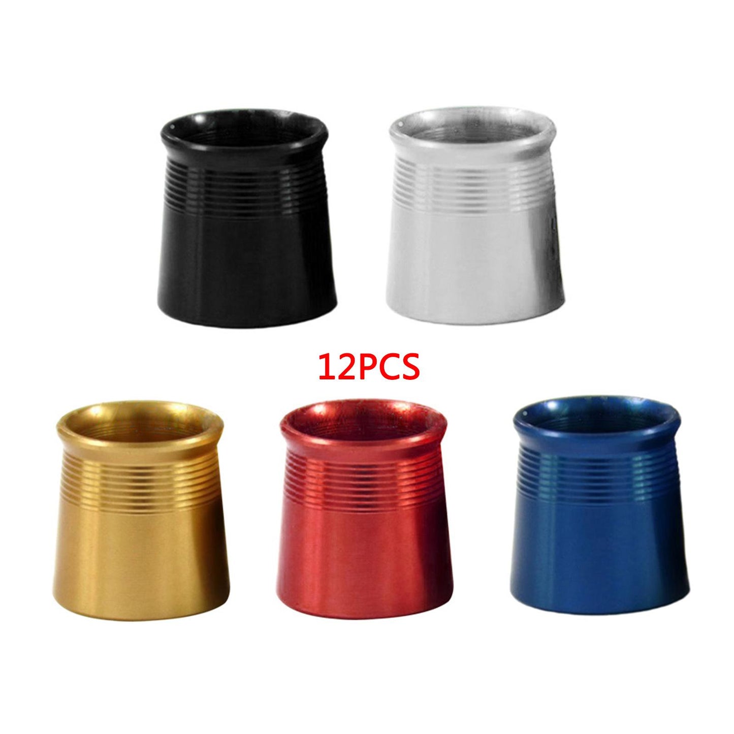 12 Pieces Golf Iron Ferrules for Taper Tip Iron Wedge Protector Guards Black