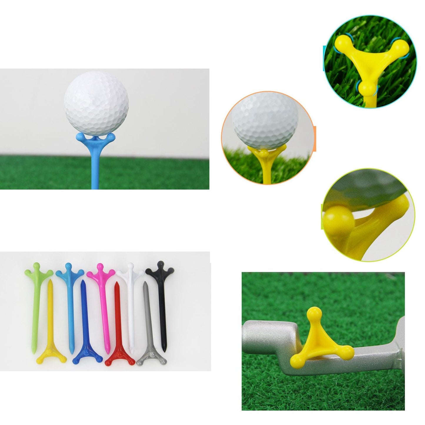 10Pcs Professional Golf Tees Ball Holder Golf Practice Unbreakable Plastic