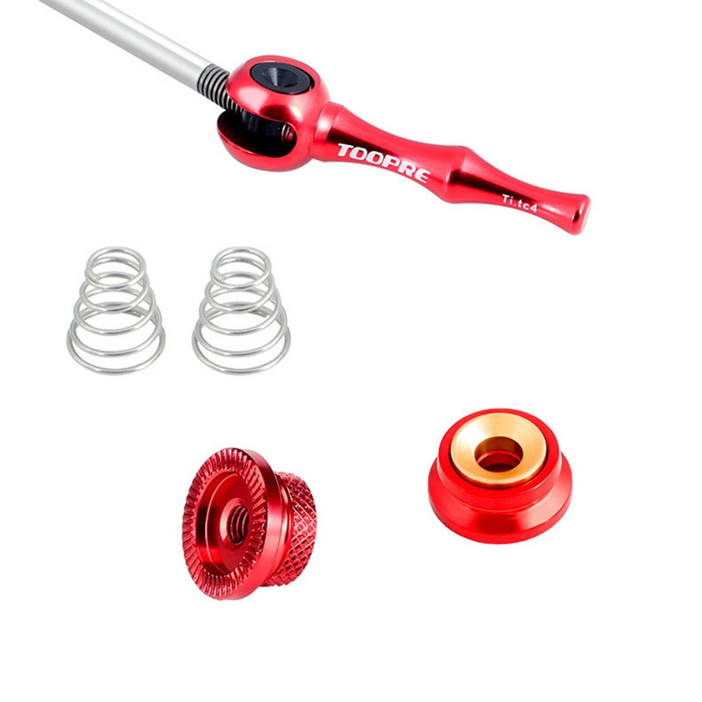 2 Pieces Bike Quick Release Skewers Set 100mm 135mm Mountain Bicycle Red