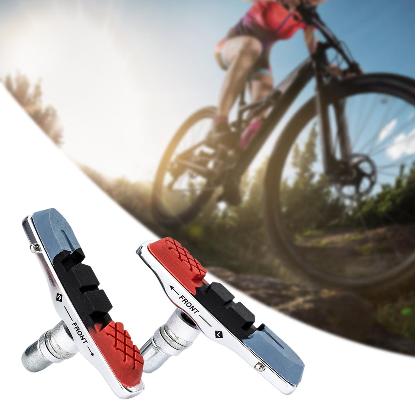 2Pcs Bike Brake Blocks Set V-Brake Pads Brake Shoes for Road Bicycle Parts