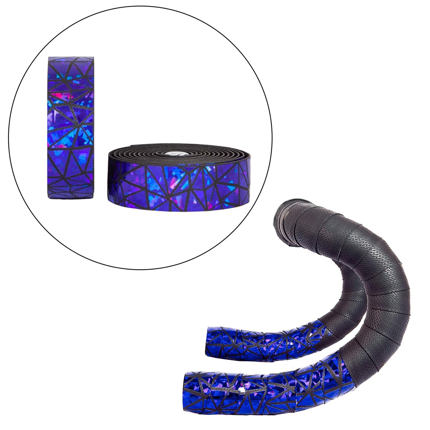 2Pcs Bike Handlebar Tape Anti Vibration Cycling Tapes Comfortable  Blue