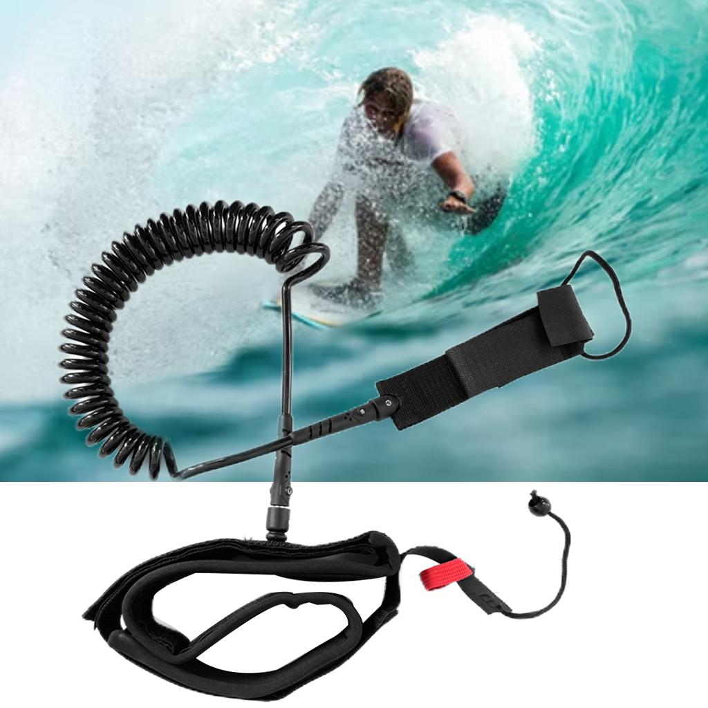 10 Feet Surfboard Waist Stretch Rope Adjustable Leash TPU Stand up Paddle