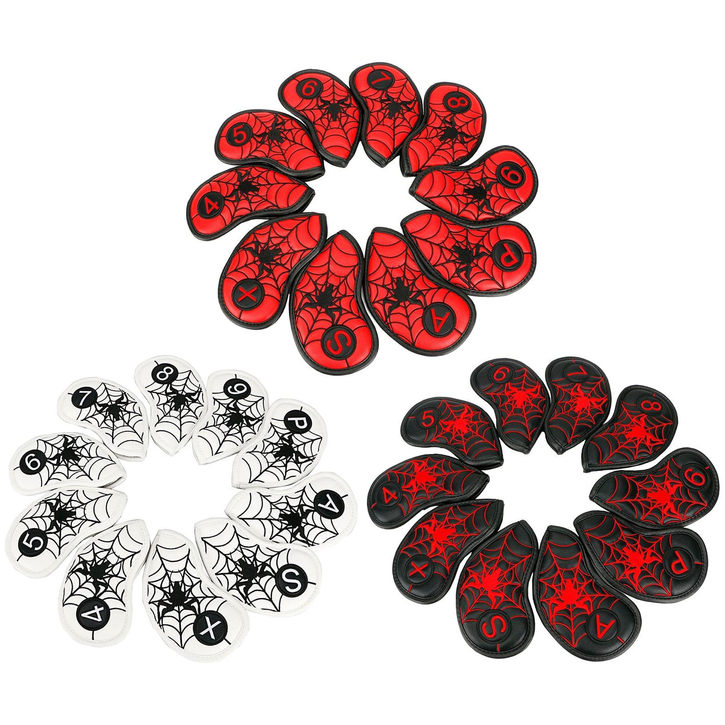 10Pcs/Pack Golf Club Iron Headcover Set Accessories Outdoor Red