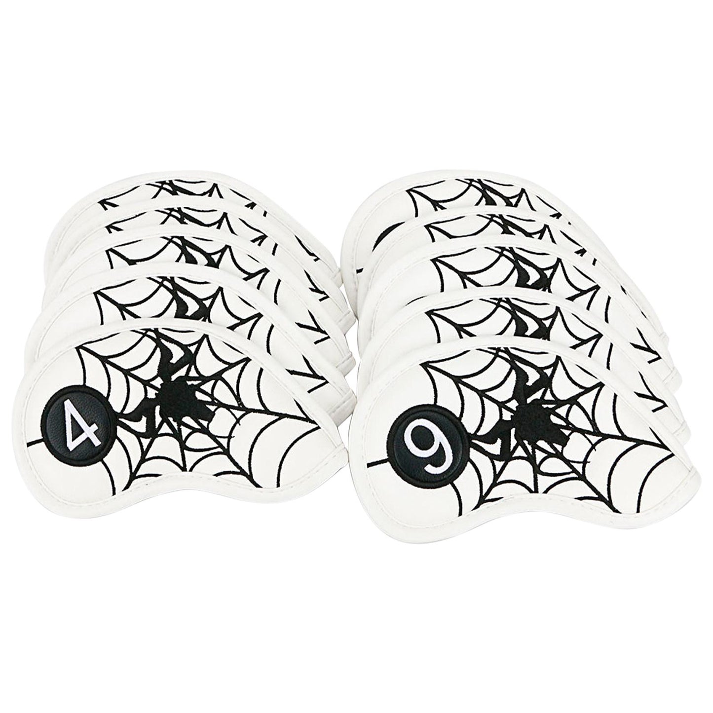 10Pcs/Pack Golf Club Iron Headcover Set Accessories Outdoor White