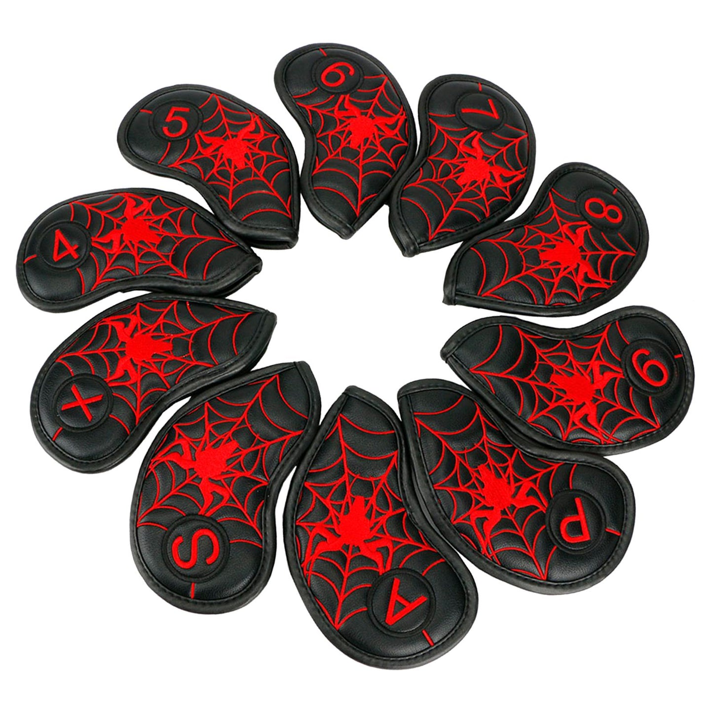 10Pcs/Pack Golf Club Iron Headcover Set Accessories Outdoor Black