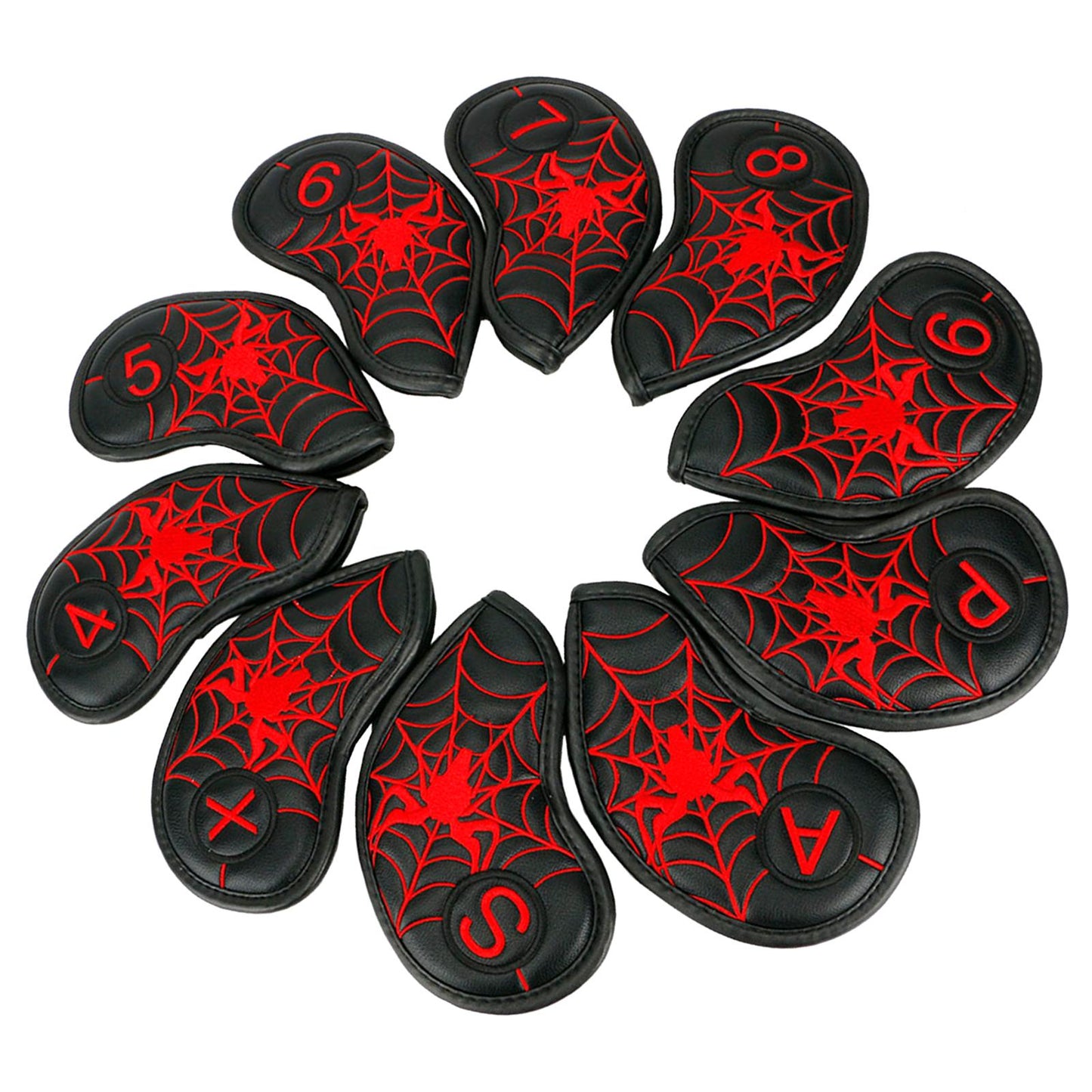 10Pcs/Pack Golf Club Iron Headcover Set Accessories Outdoor Black