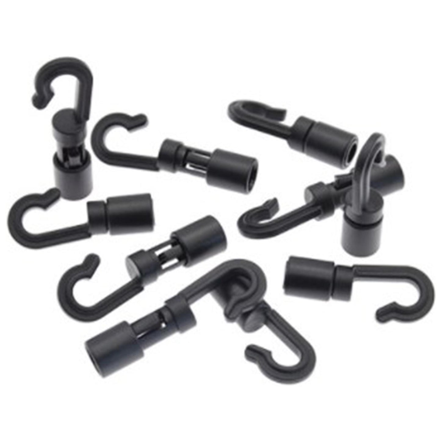 10 Pieces Shock Cord Open End Hooks Plastic Heavy Duty for Bungee Cord