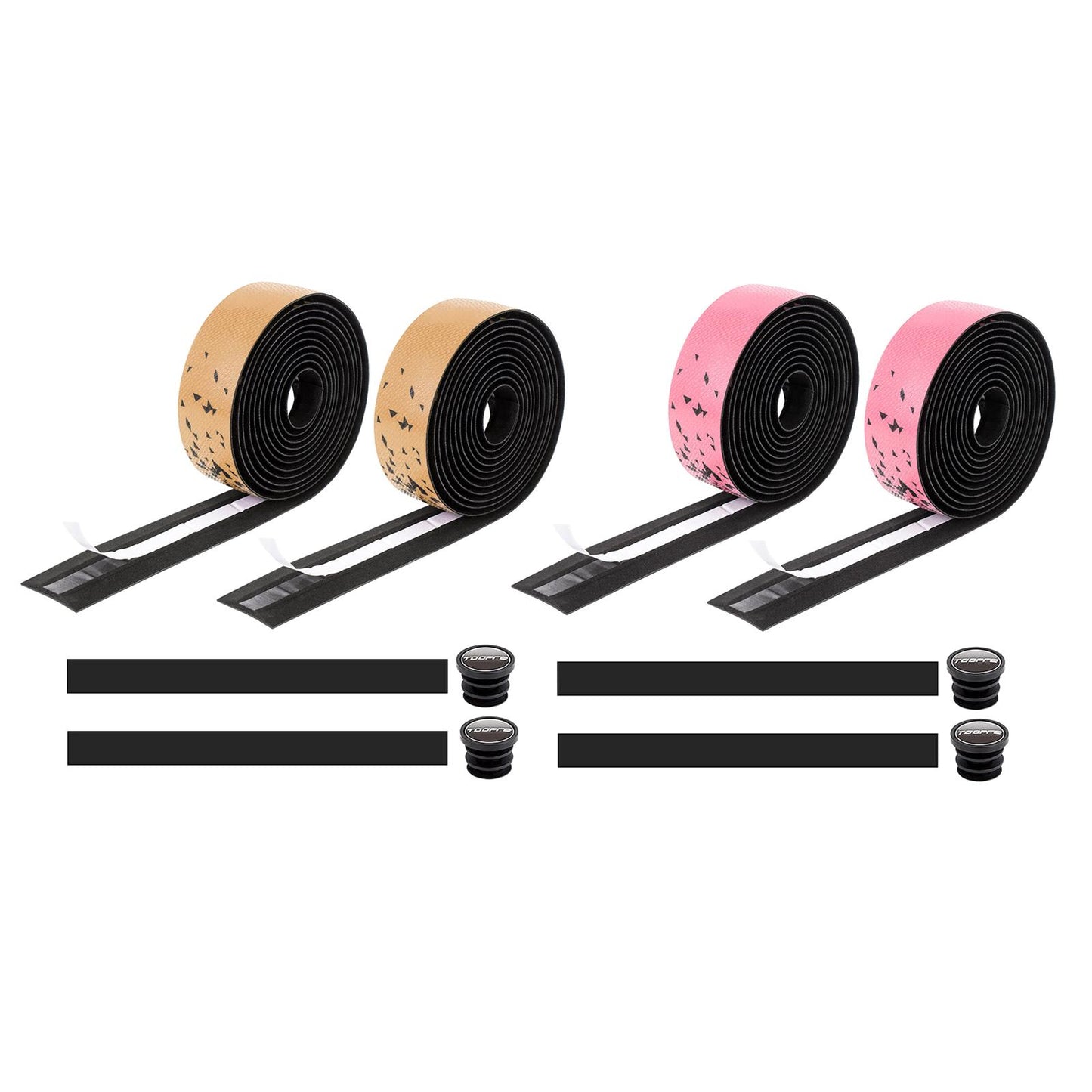 2PACK Road Bike Handlebar Tape Bicycle Drop Bar Wrap Outdoor Sports Non slip Pink