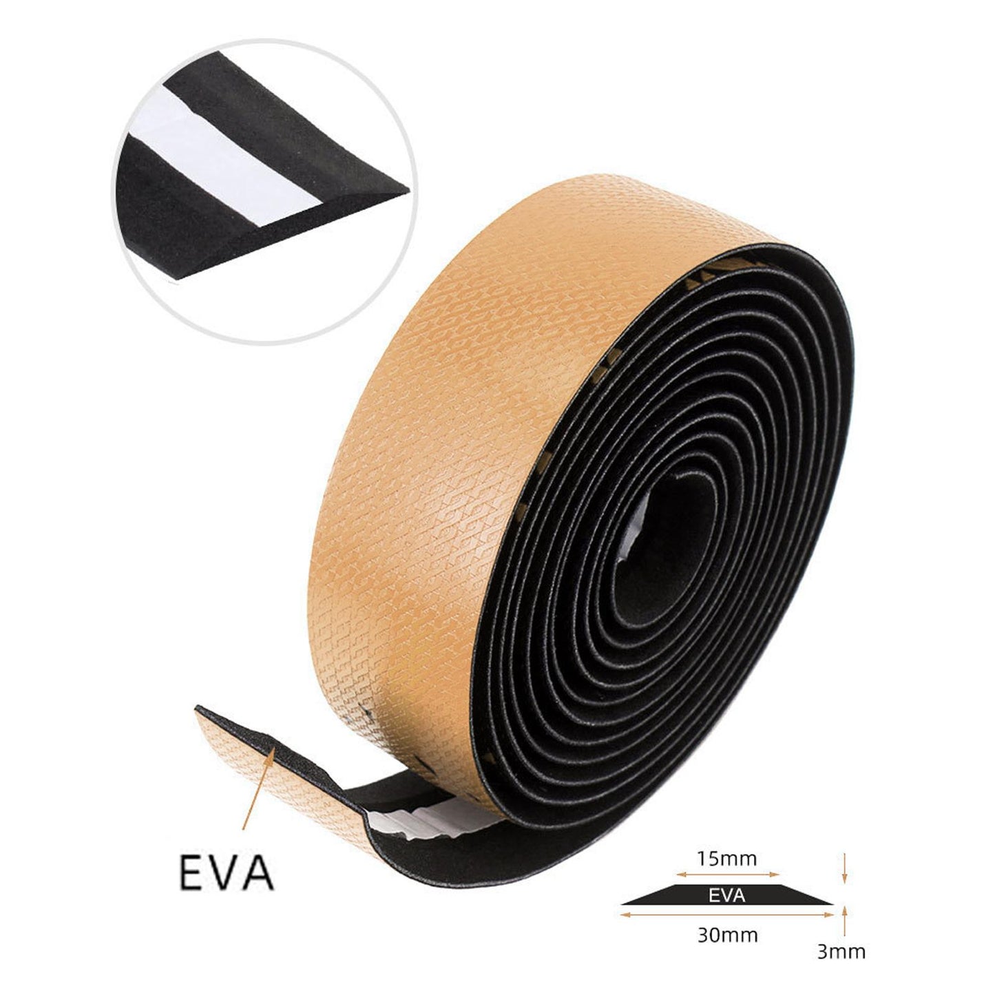 2PACK Road Bike Handlebar Tape Bicycle Drop Bar Wrap Outdoor Sports Non slip Gold