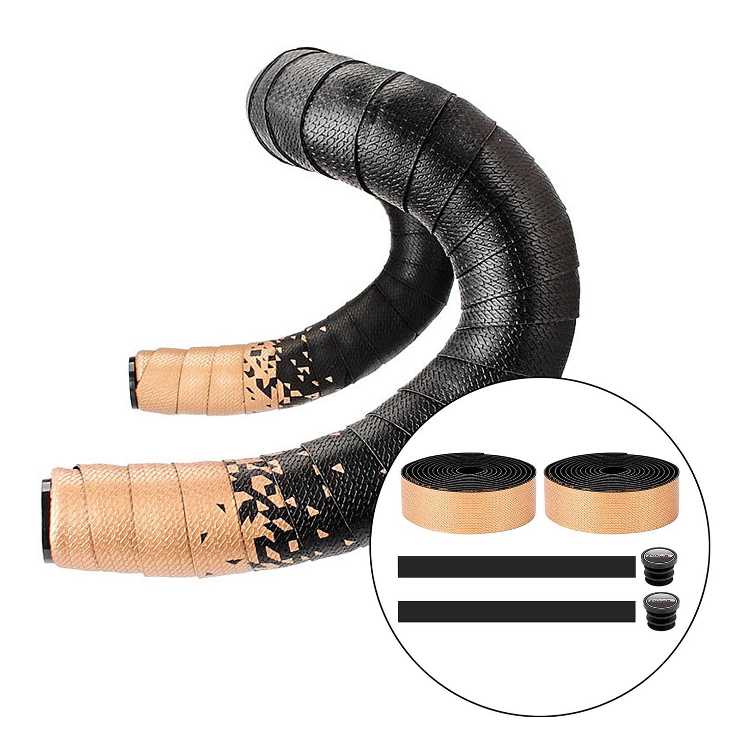2PACK Road Bike Handlebar Tape Bicycle Drop Bar Wrap Outdoor Sports Non slip Gold