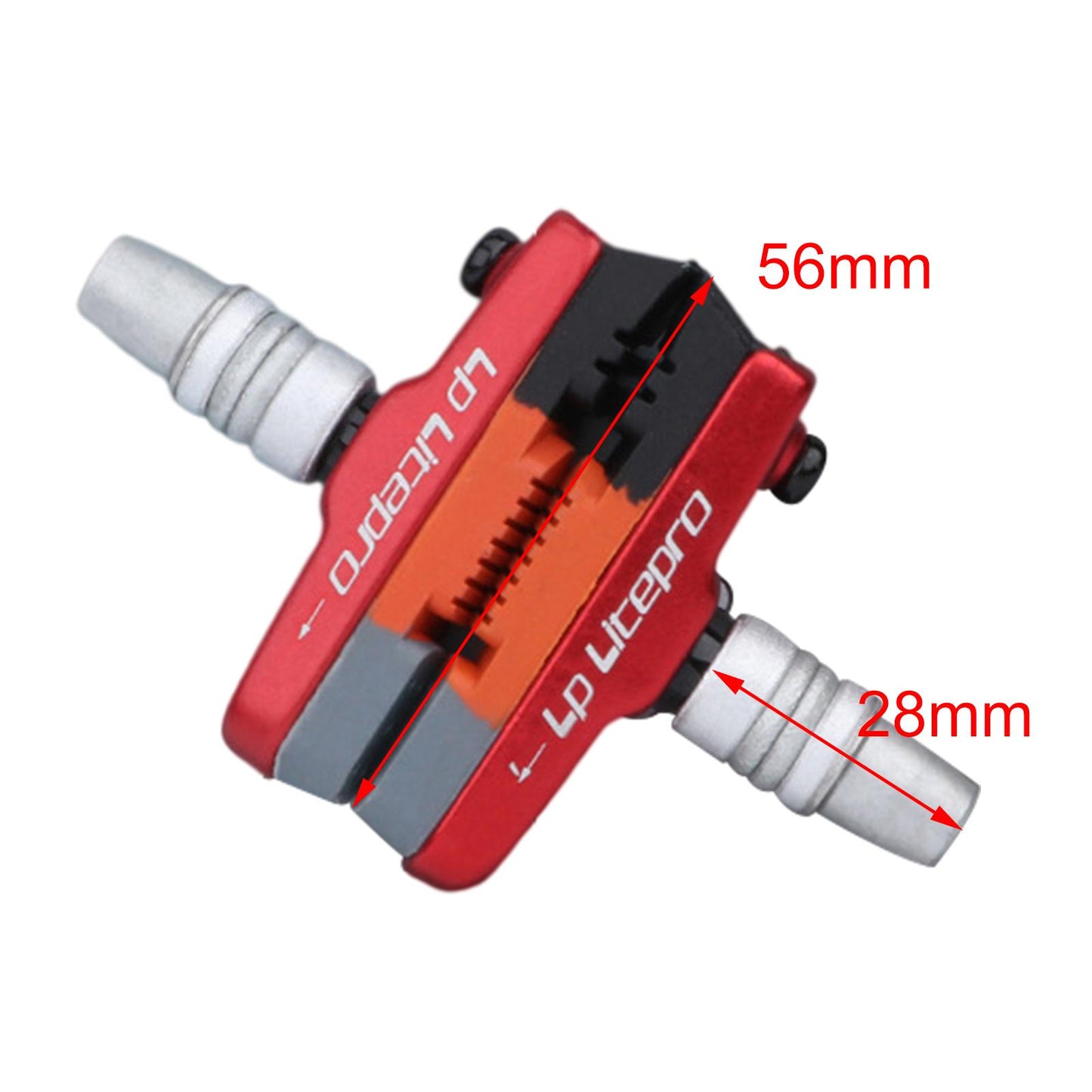 2pcs Premium Bike Brake Blocks Bicycle V Brake Pads Break System Red