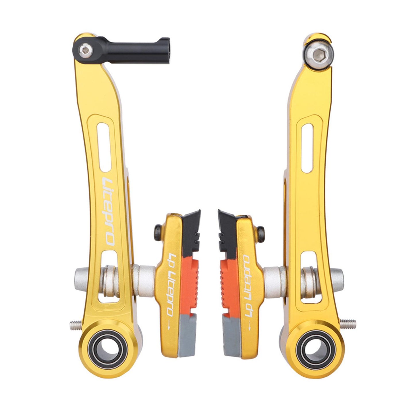 2pcs Premium Bike Brake Blocks Bicycle V Brake Pads Break System Gold