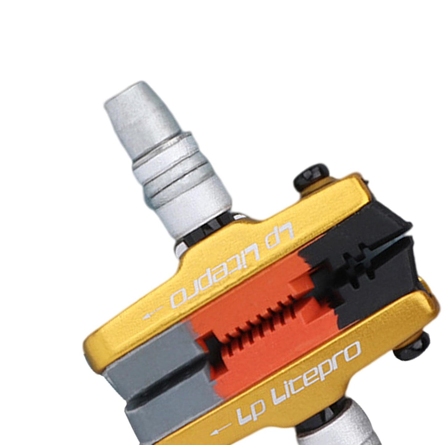 2pcs Premium Bike Brake Blocks Bicycle V Brake Pads Break System Gold