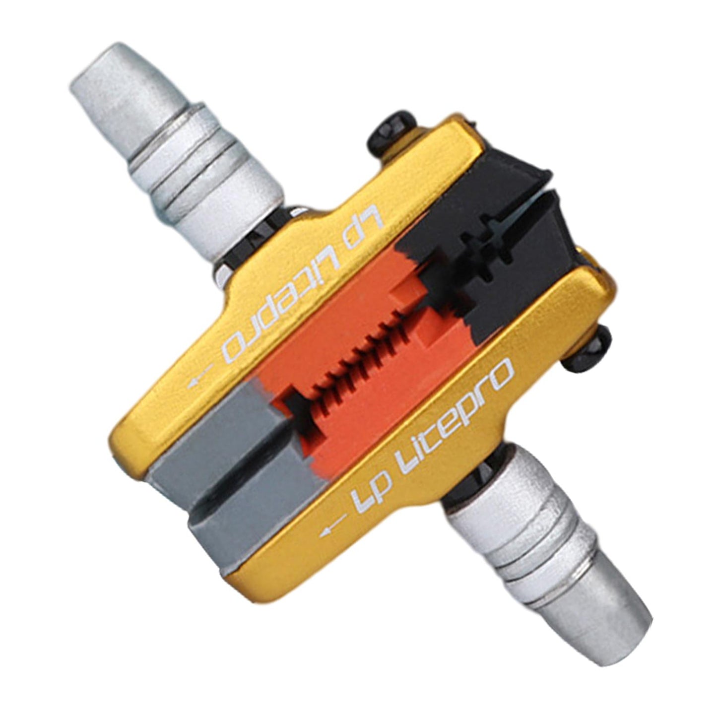 2pcs Premium Bike Brake Blocks Bicycle V Brake Pads Break System Gold