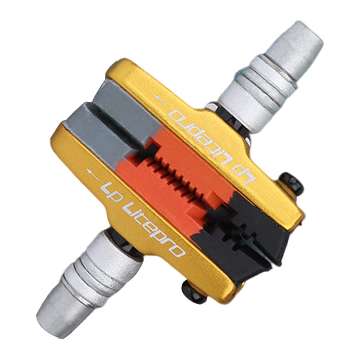 2pcs Premium Bike Brake Blocks Bicycle V Brake Pads Break System Gold