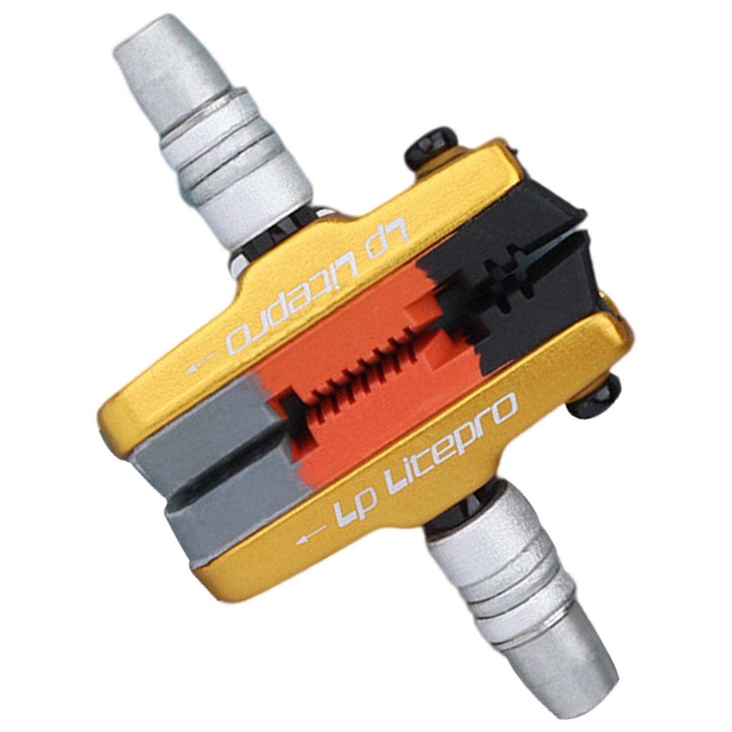 2pcs Premium Bike Brake Blocks Bicycle V Brake Pads Break System Gold