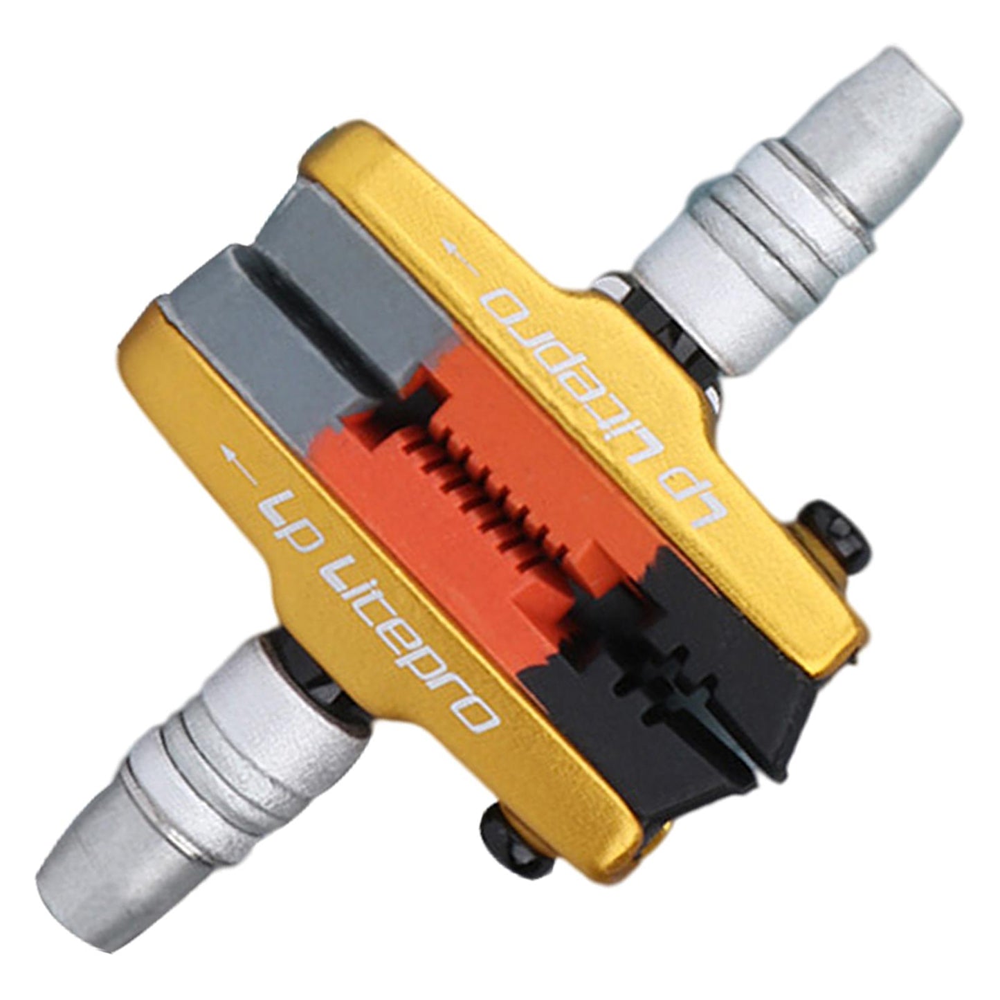 2pcs Premium Bike Brake Blocks Bicycle V Brake Pads Break System Gold