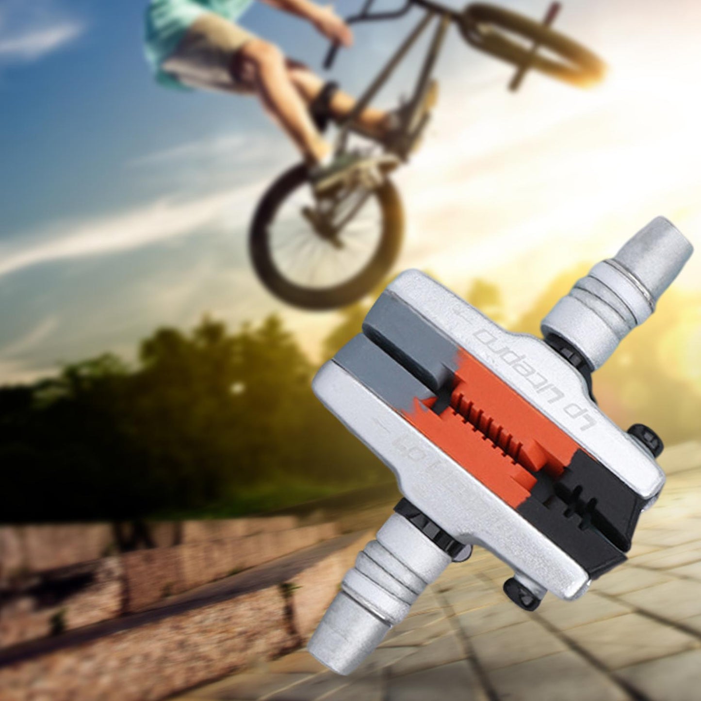 2pcs Premium Bike Brake Blocks Bicycle V Brake Pads Break System Silver