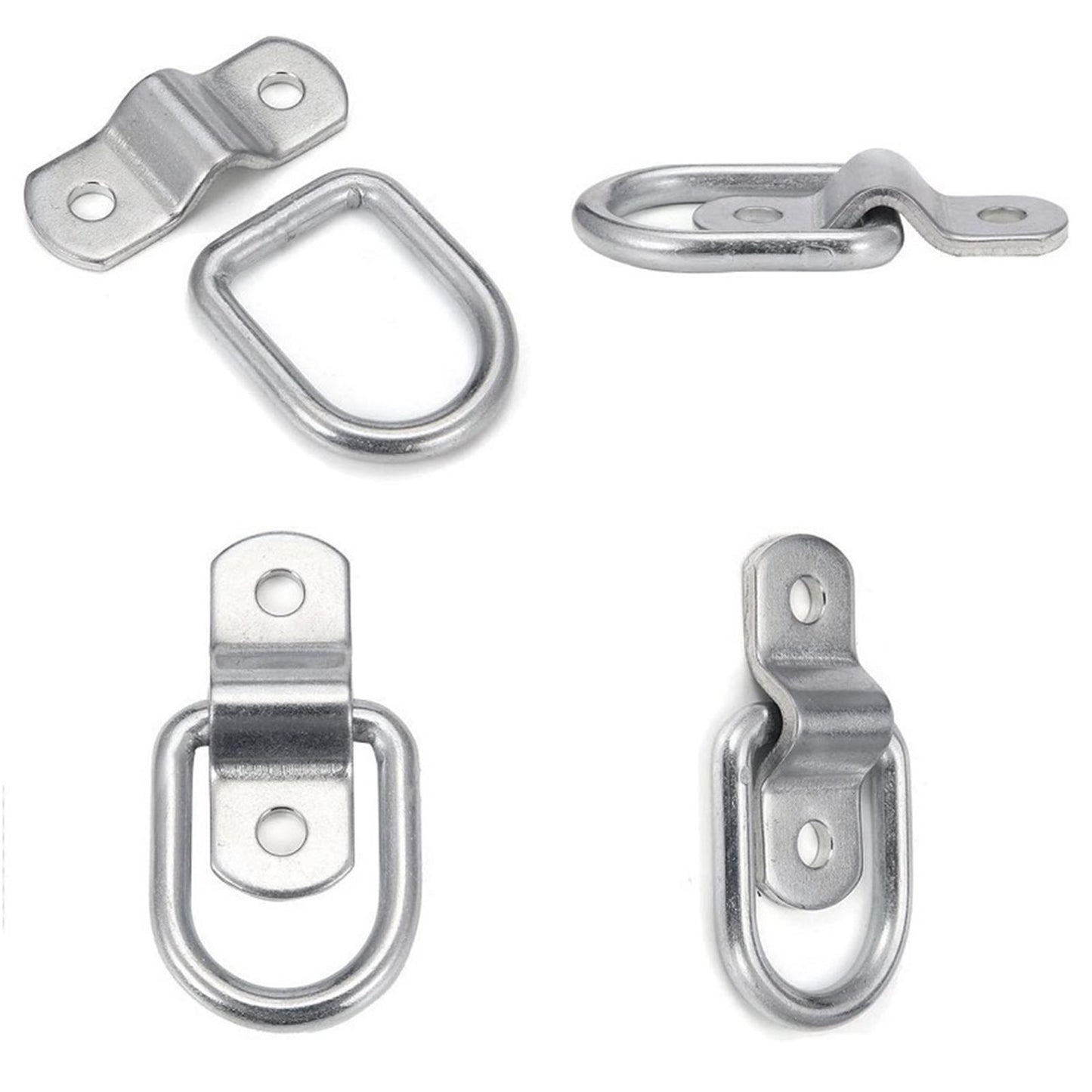 10x D Rings Lashing Rings Floor Mount Trailer Anchors for Canoe Boats ATV