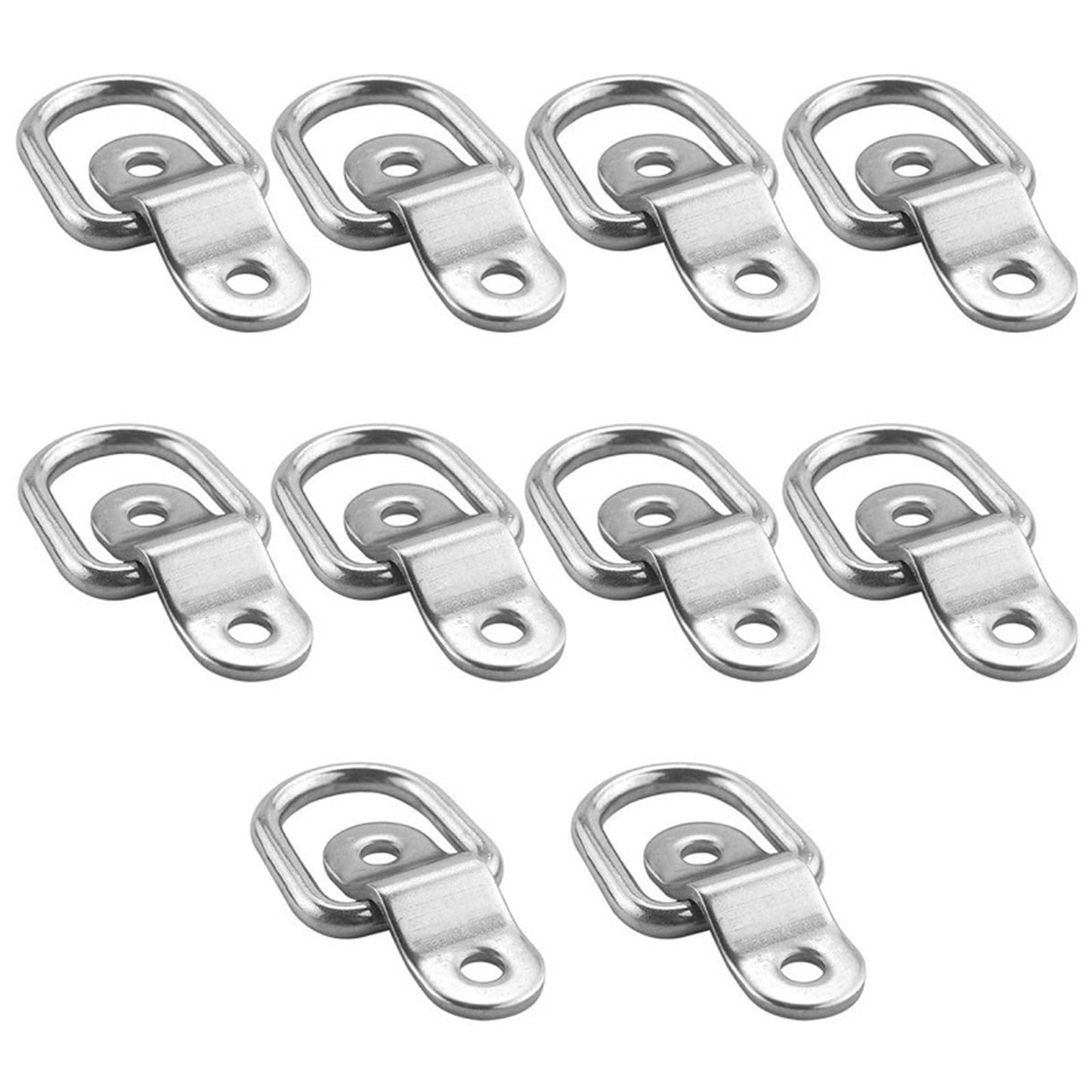 10x D Rings Lashing Rings Floor Mount Trailer Anchors for Canoe Boats ATV