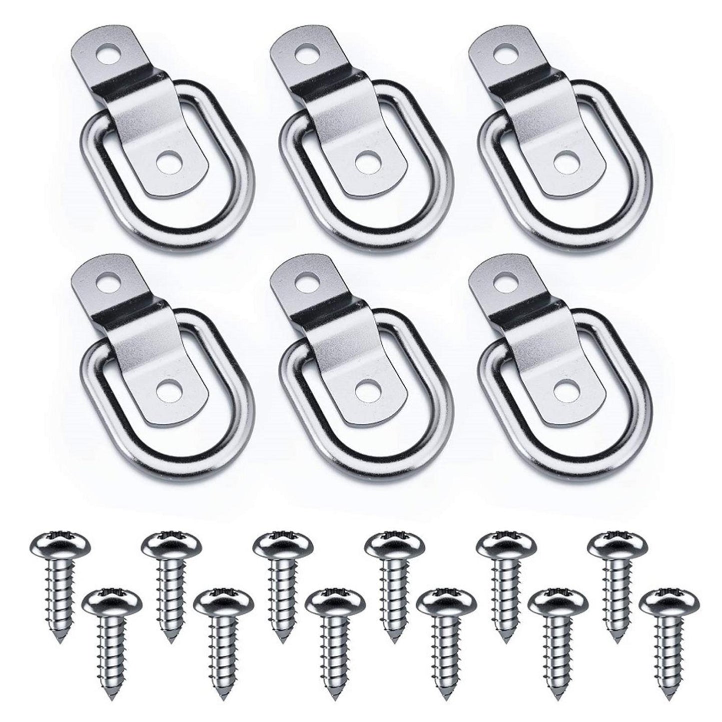 10x D Rings Lashing Rings Floor Mount Trailer Anchors for Canoe Boats ATV