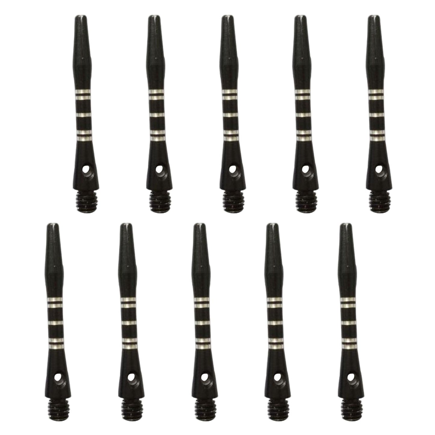 10Pcs Dart Shafts Dart Stems Aluminium Alloy 2BA Thread Replacement Black