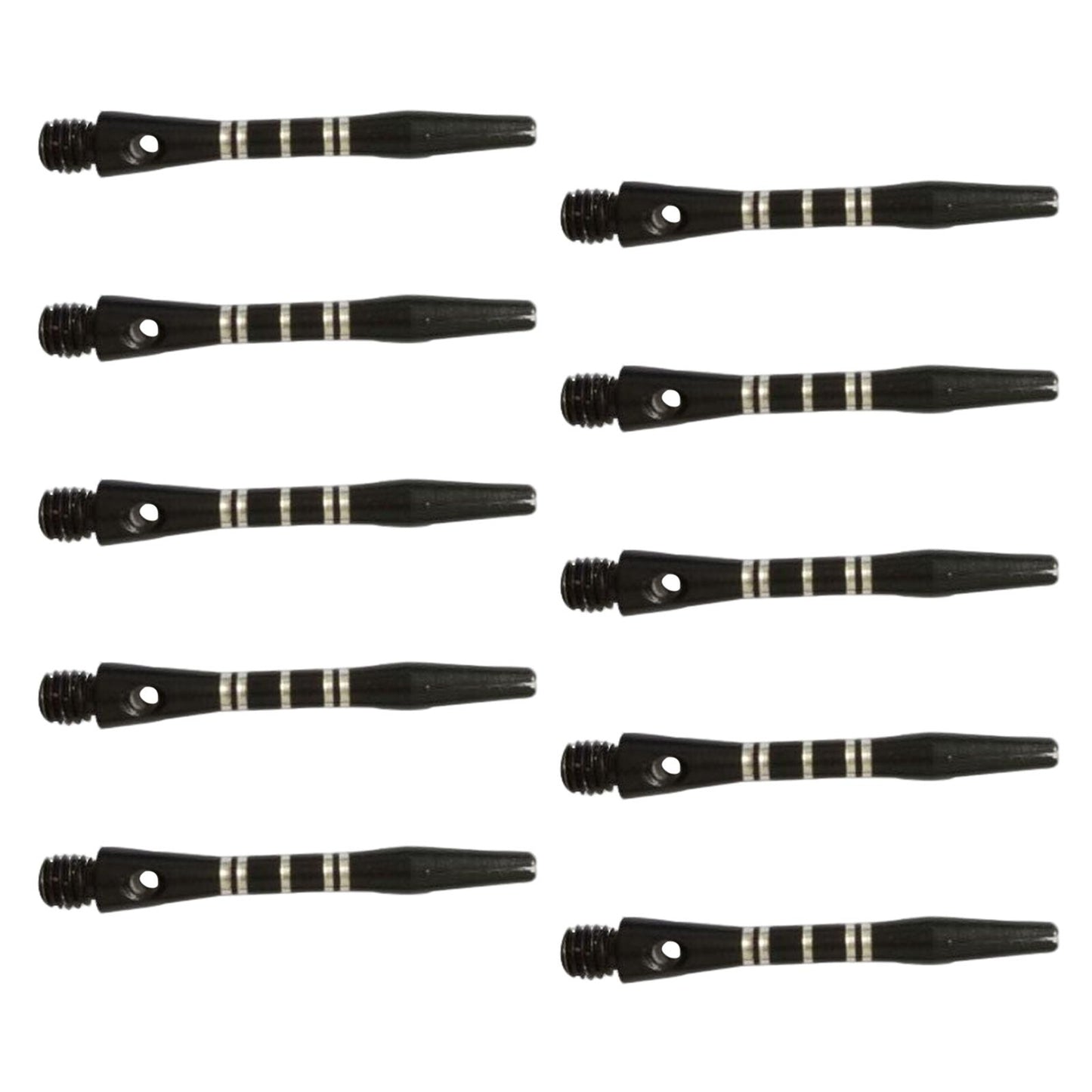 10Pcs Dart Shafts Dart Stems Aluminium Alloy 2BA Thread Replacement Black