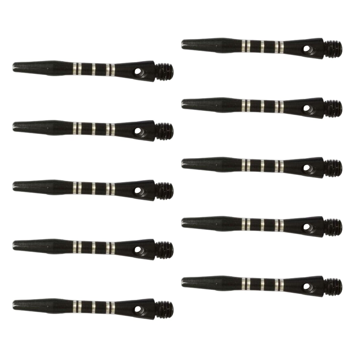 10Pcs Dart Shafts Dart Stems Aluminium Alloy 2BA Thread Replacement Black