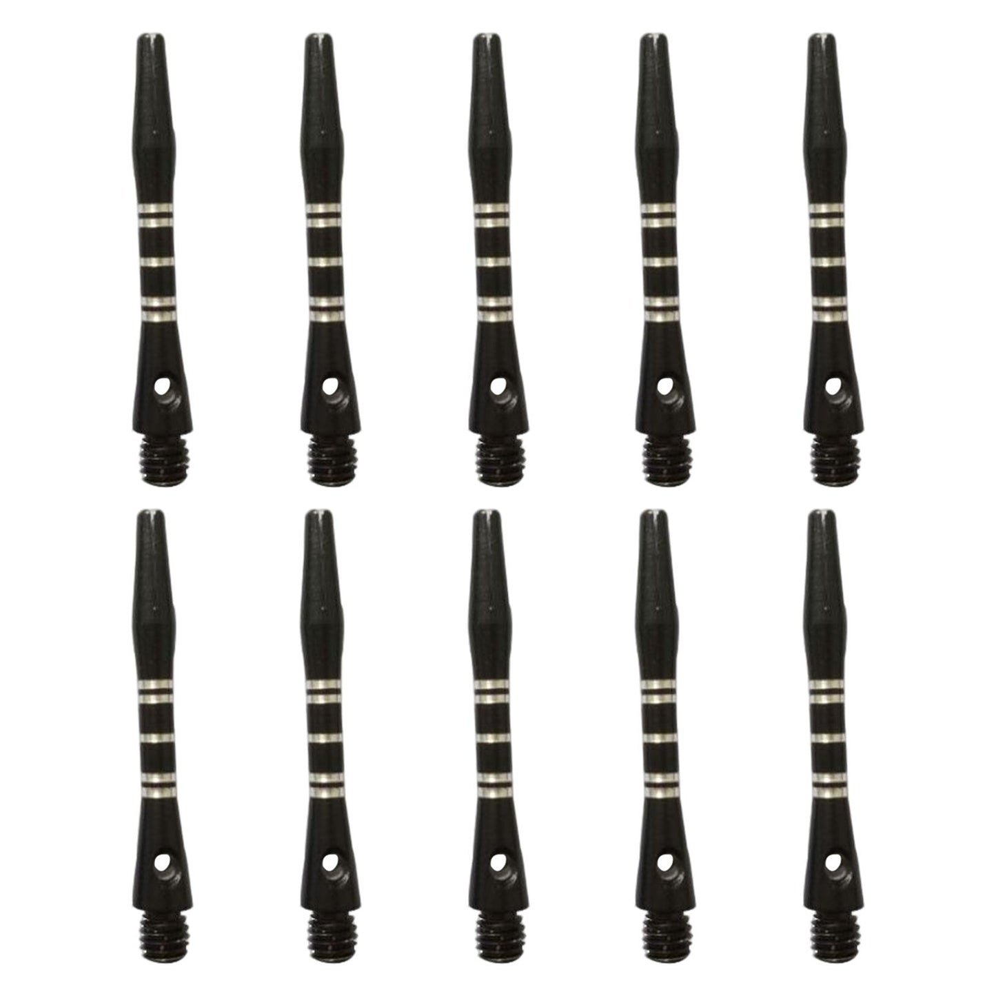 10Pcs Dart Shafts Dart Stems Aluminium Alloy 2BA Thread Replacement Black