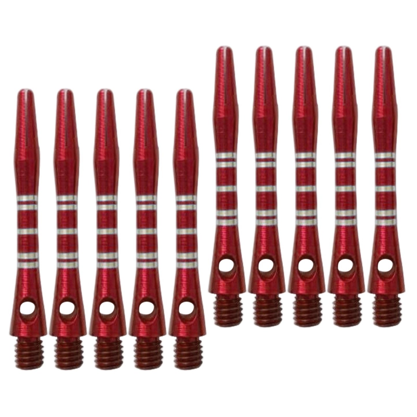 10Pcs Dart Shafts Dart Stems Aluminium Alloy 2BA Thread Replacement Red