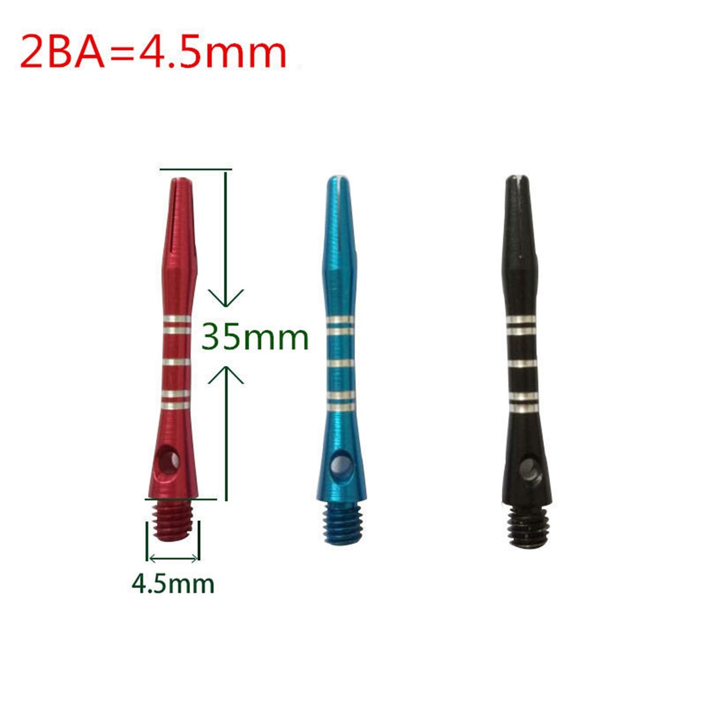 10Pcs Dart Shafts Dart Stems Aluminium Alloy 2BA Thread Replacement Red