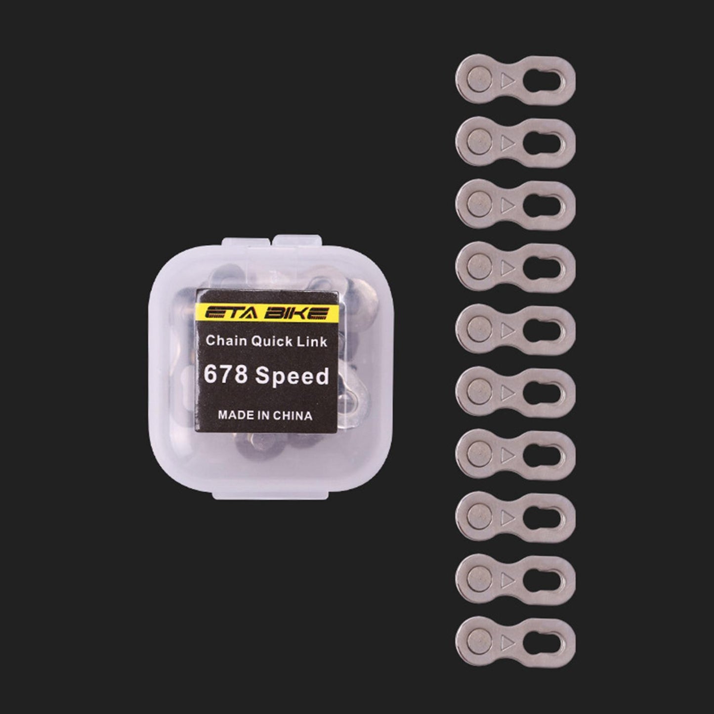 10 Pieces Chain Link Bike Connector Bicycle Chain Quick  678 Speed Silver