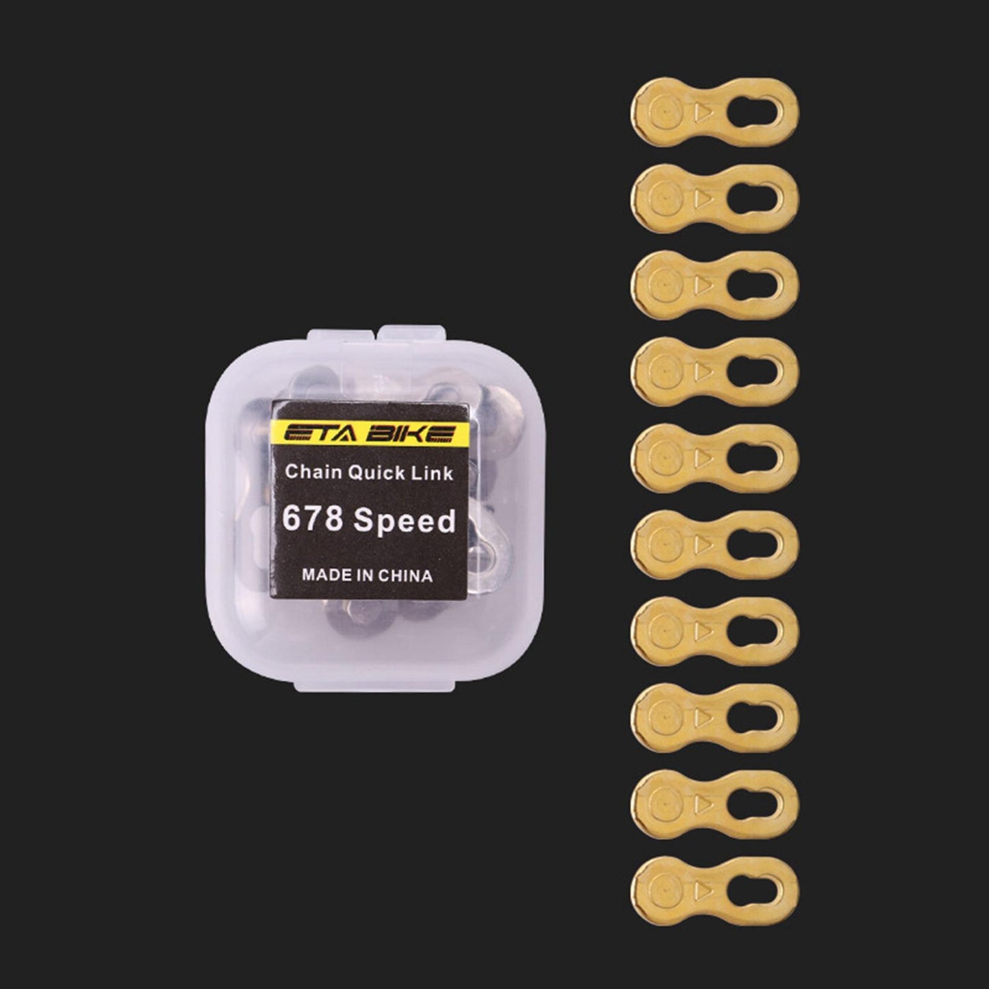 10 Pieces Chain Link Bike Connector Bicycle Chain Quick  678 Speed Gold