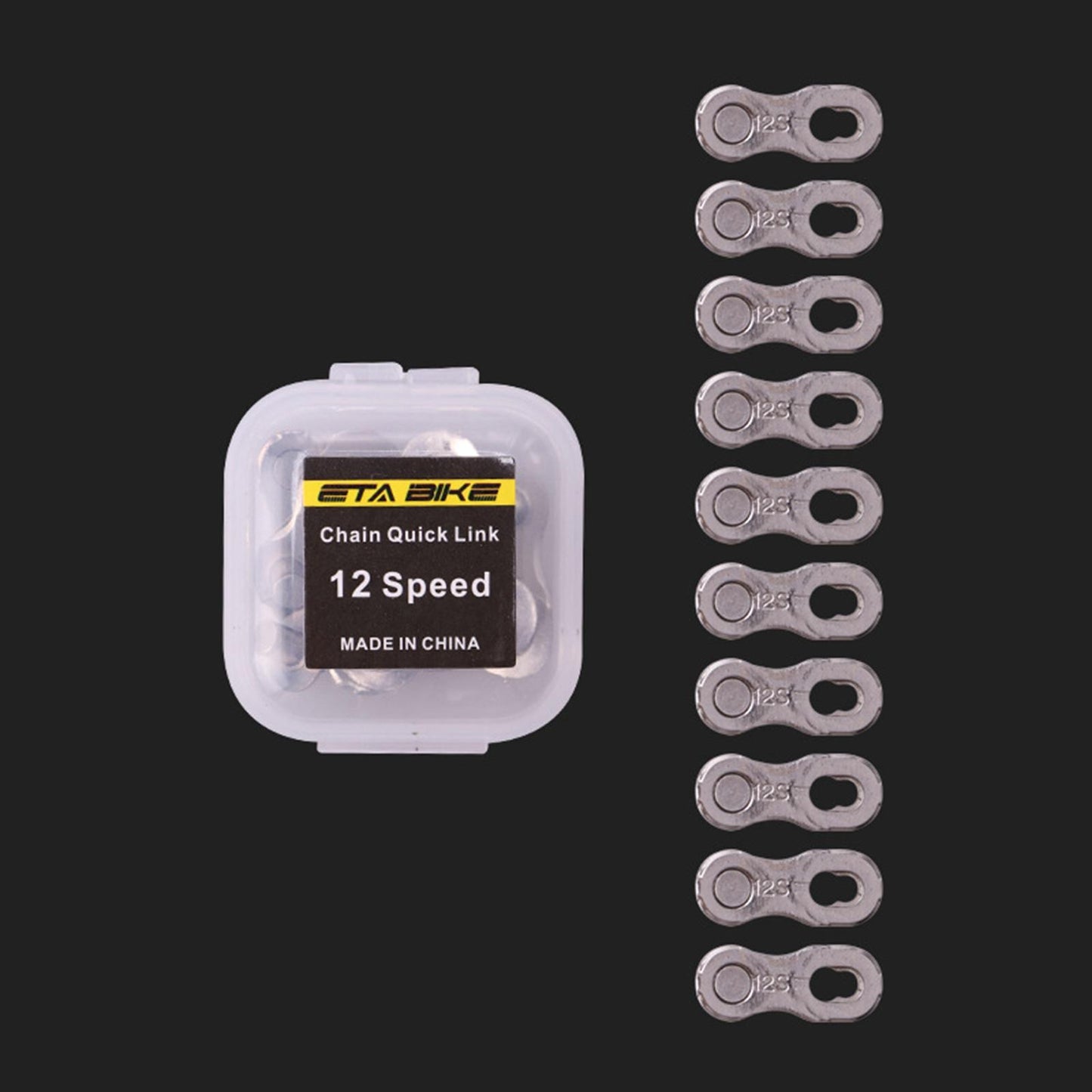 10 Pieces Chain Link Bike Connector Bicycle Chain Quick  12 Speed Silver