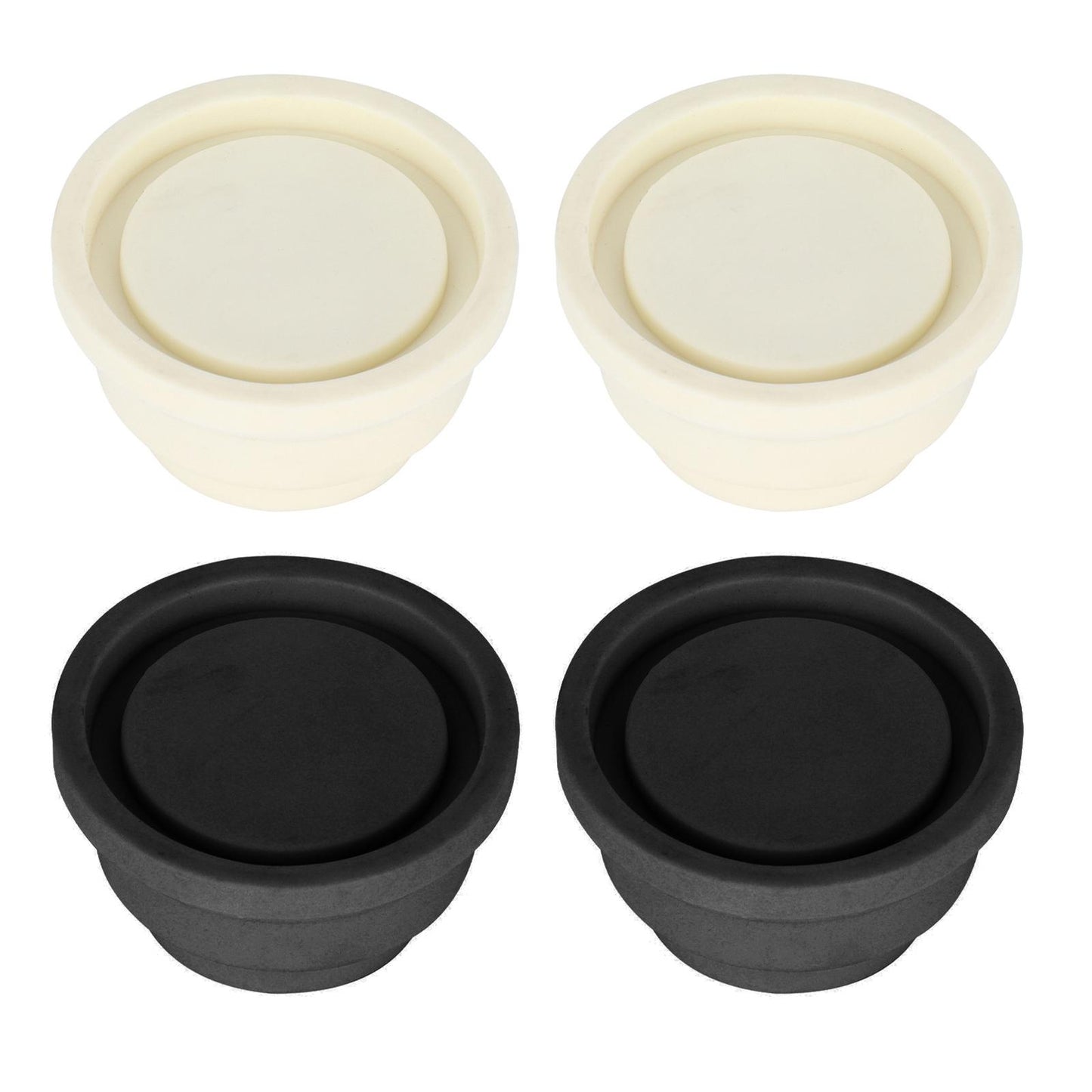 2 Pieces Inground Pool Ladder Rubber Bumpers Ladder End Caps Replacement White