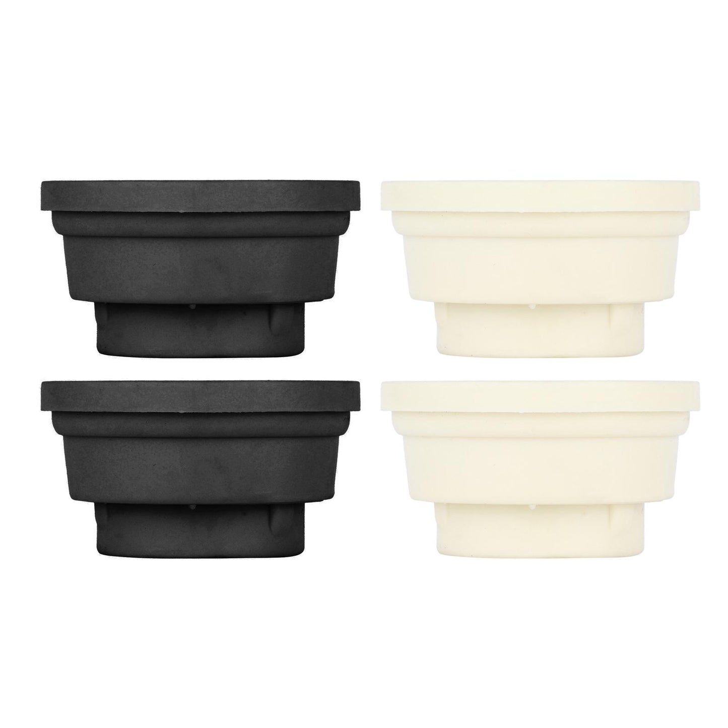 2 Pieces Inground Pool Ladder Rubber Bumpers Ladder End Caps Replacement White