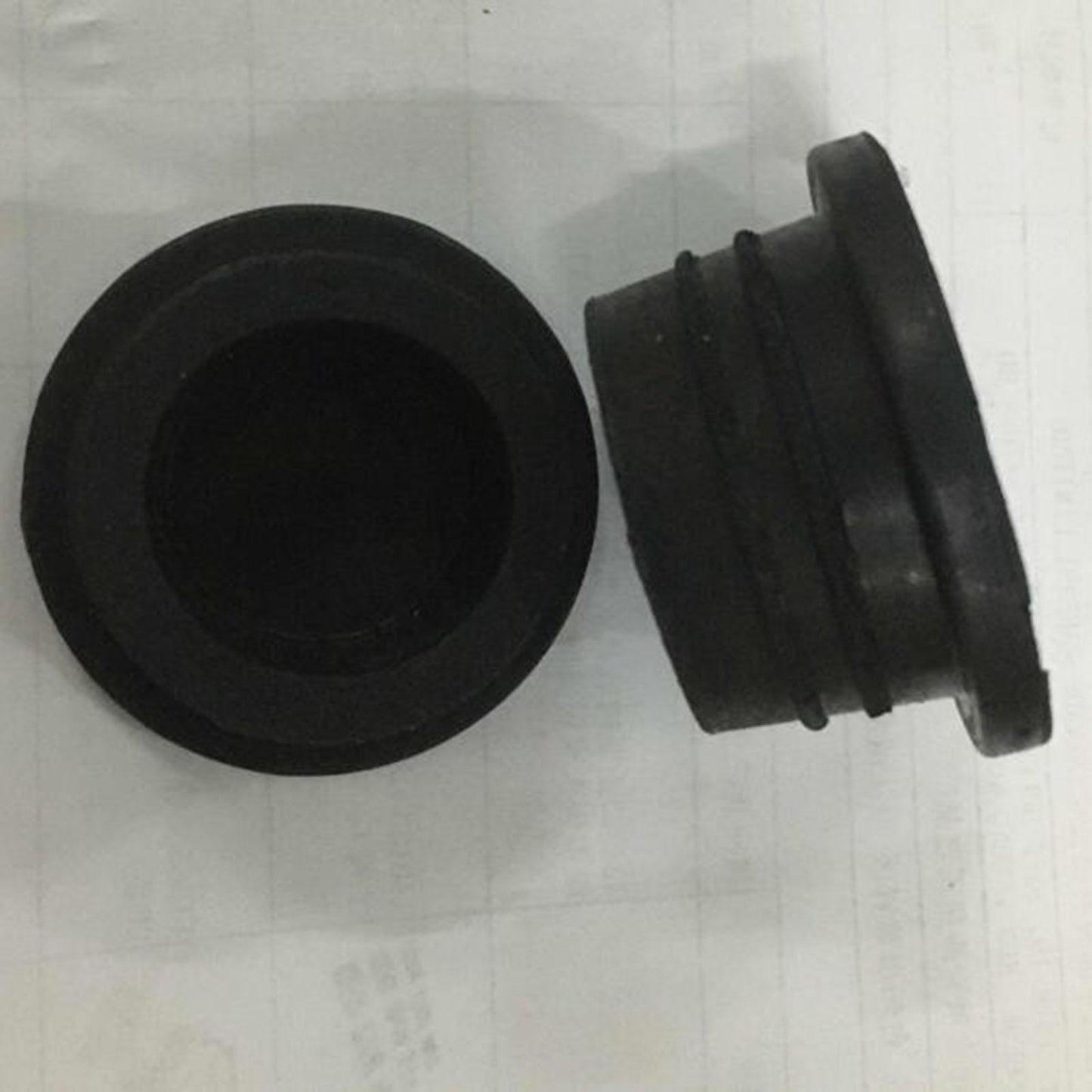 2 Pieces Inground Pool Ladder Rubber Bumpers Ladder End Caps Replacement Black