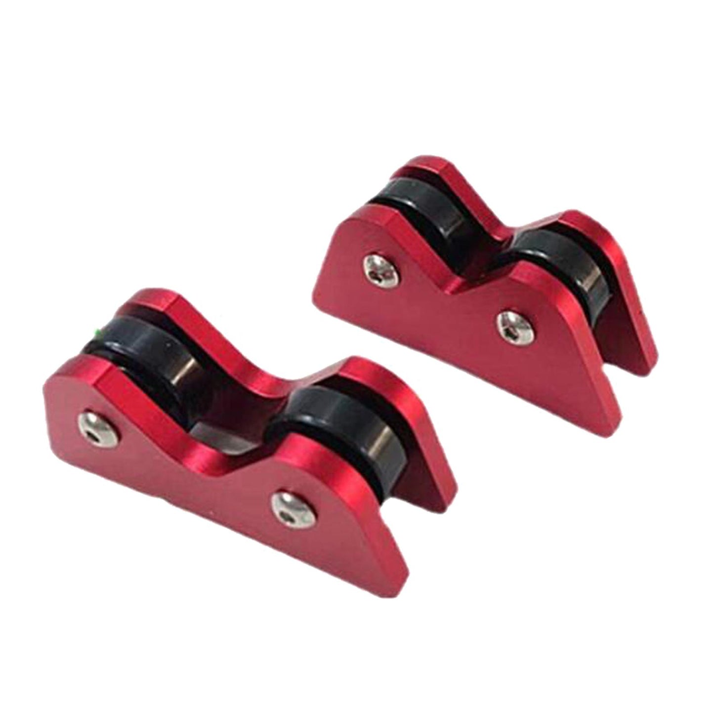 2Pcs Billiard Cue Straightness Checker with Carry Case Detection   Red