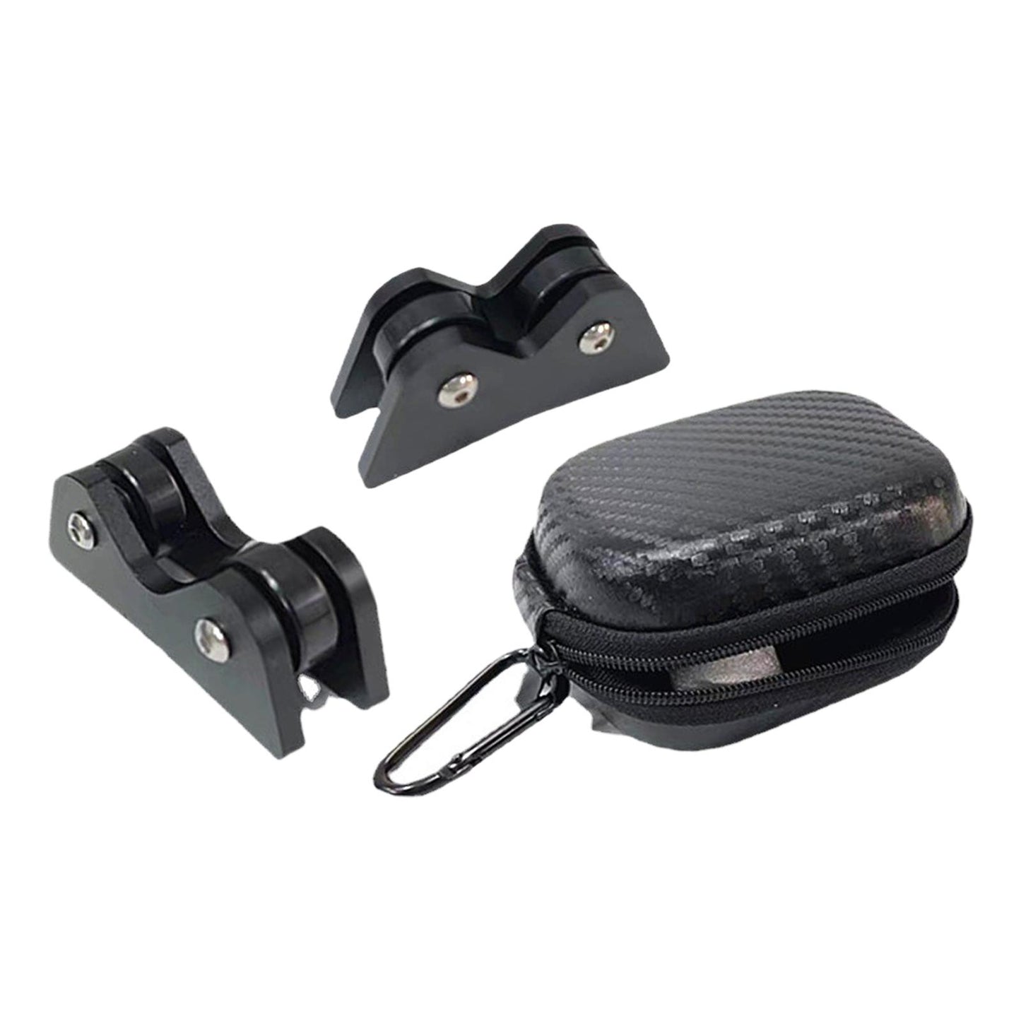 2Pcs Billiard Cue Straightness Checker with Carry Case Detection   Black