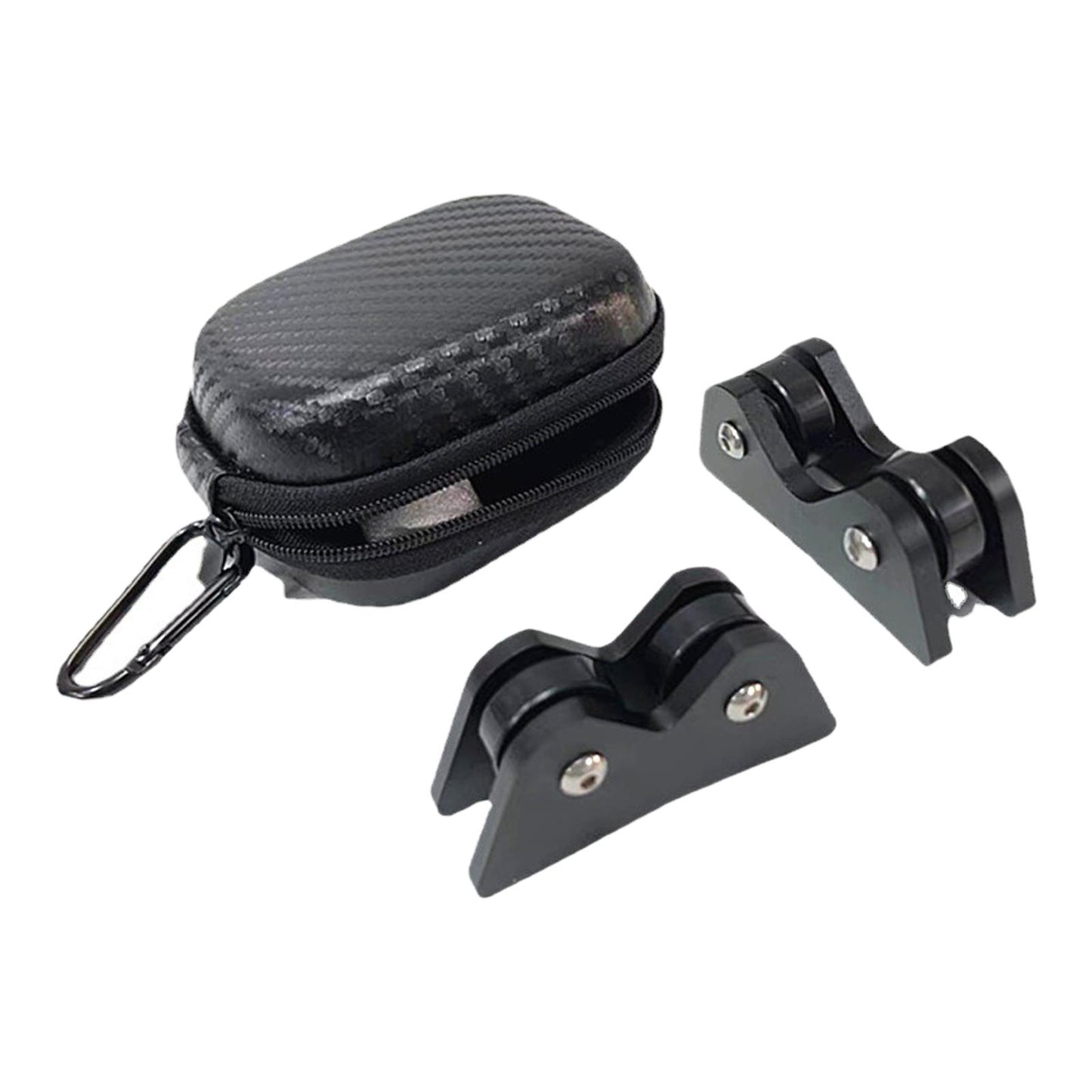 2Pcs Billiard Cue Straightness Checker with Carry Case Detection   Black