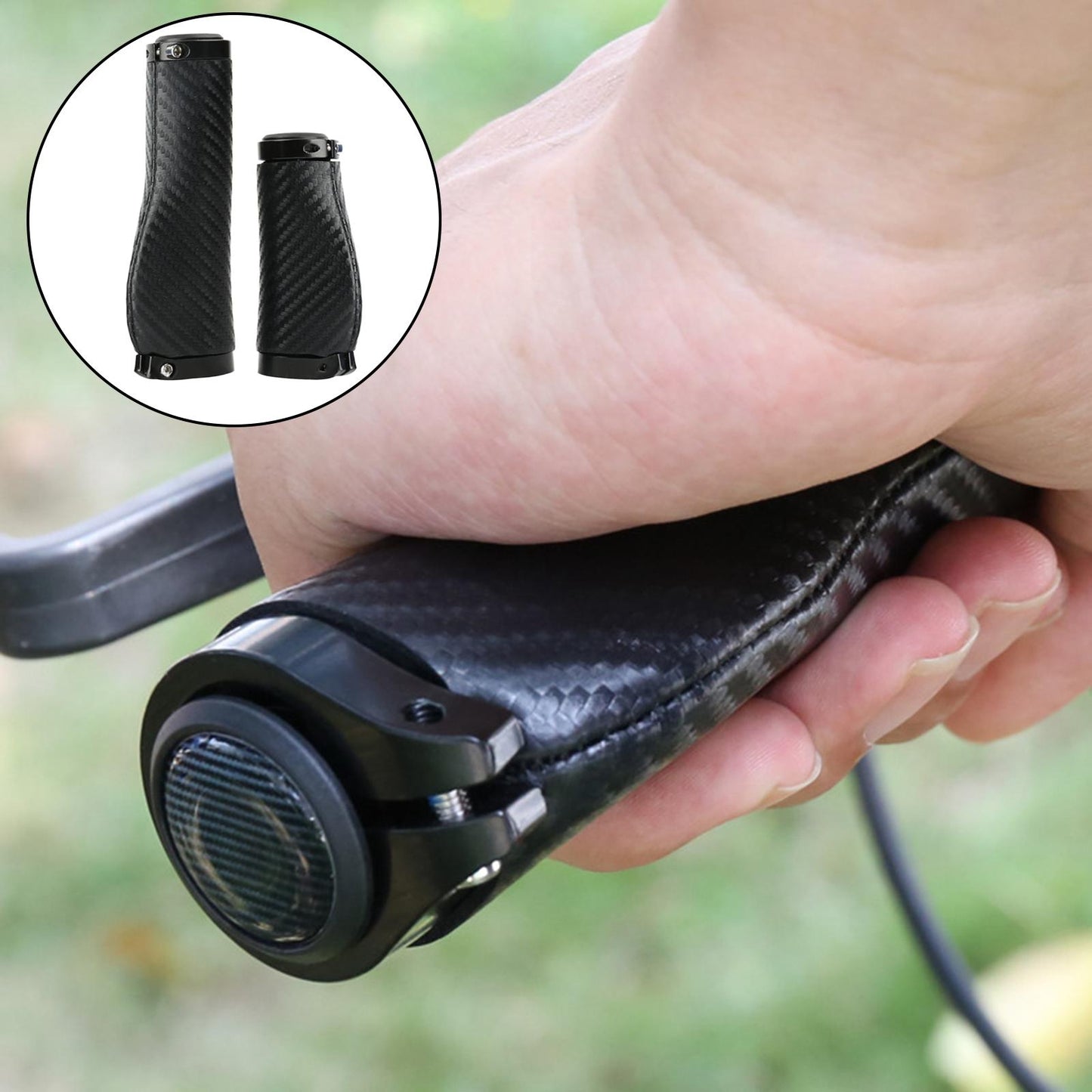 2Pcs Universal Mountain Bike Handlebar Grips Bicycle Grips Long Short Black